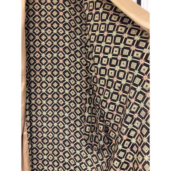 VICTORIAS SECRET Vintage Y2K 90s Satin Black And Gold Glamour Robe M - Picture 5 of 6